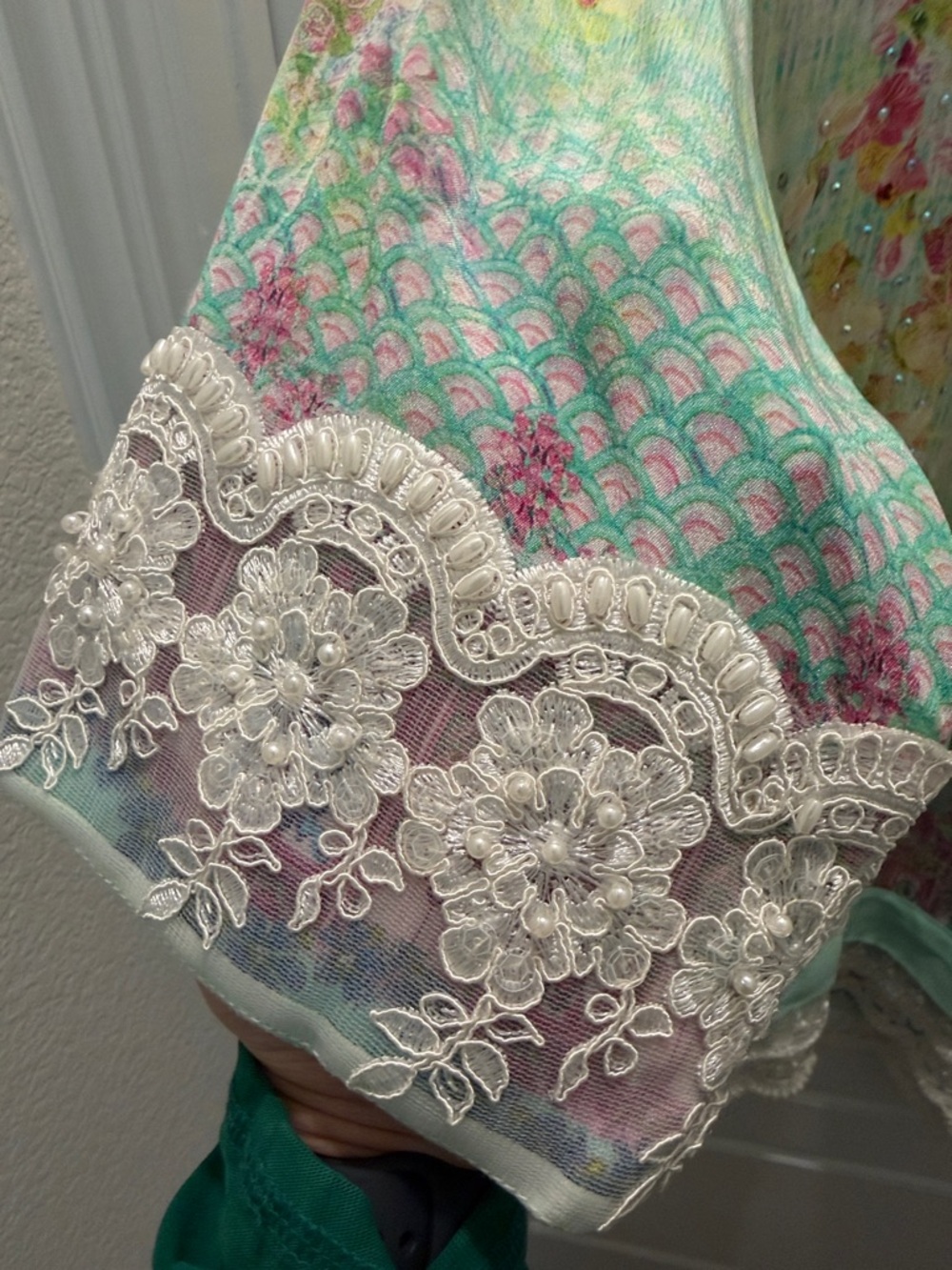 Farah Talib Aziz silk printed kurti - Picture 4 of 6